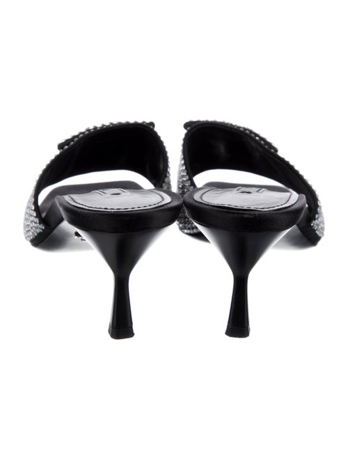 Prada Satin Crystal Embellishments Slides