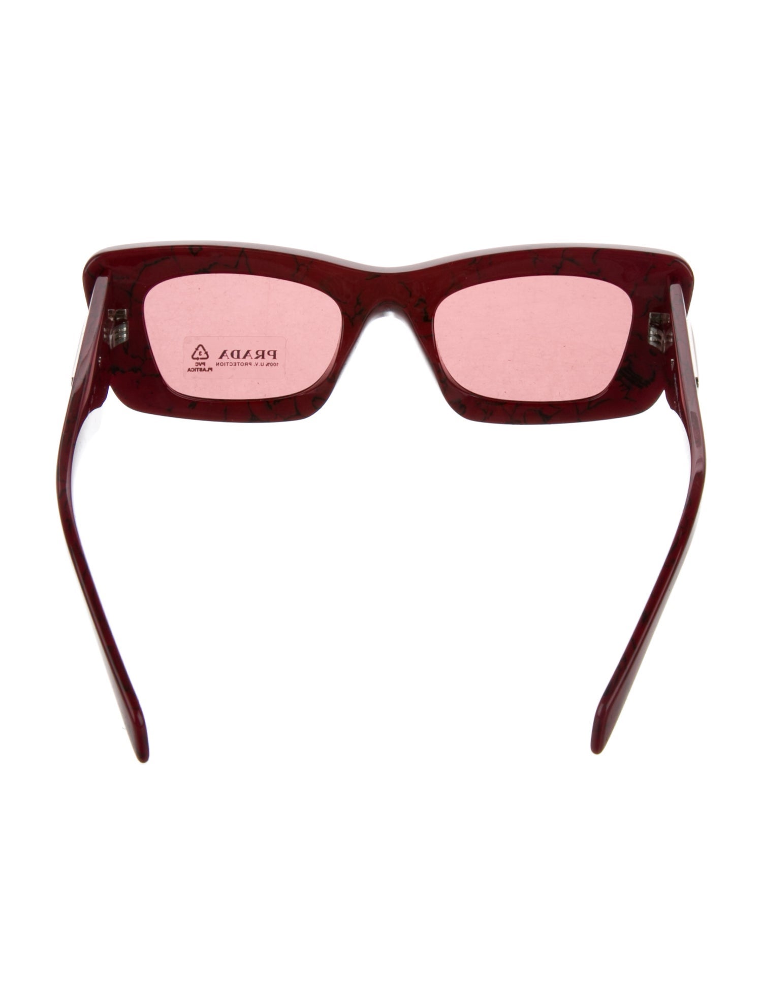 Prada Enameled Metal Triangle Cat-Eye Sunglasses w/ Tags