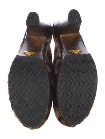 Prada Ponyhair Printed Mules