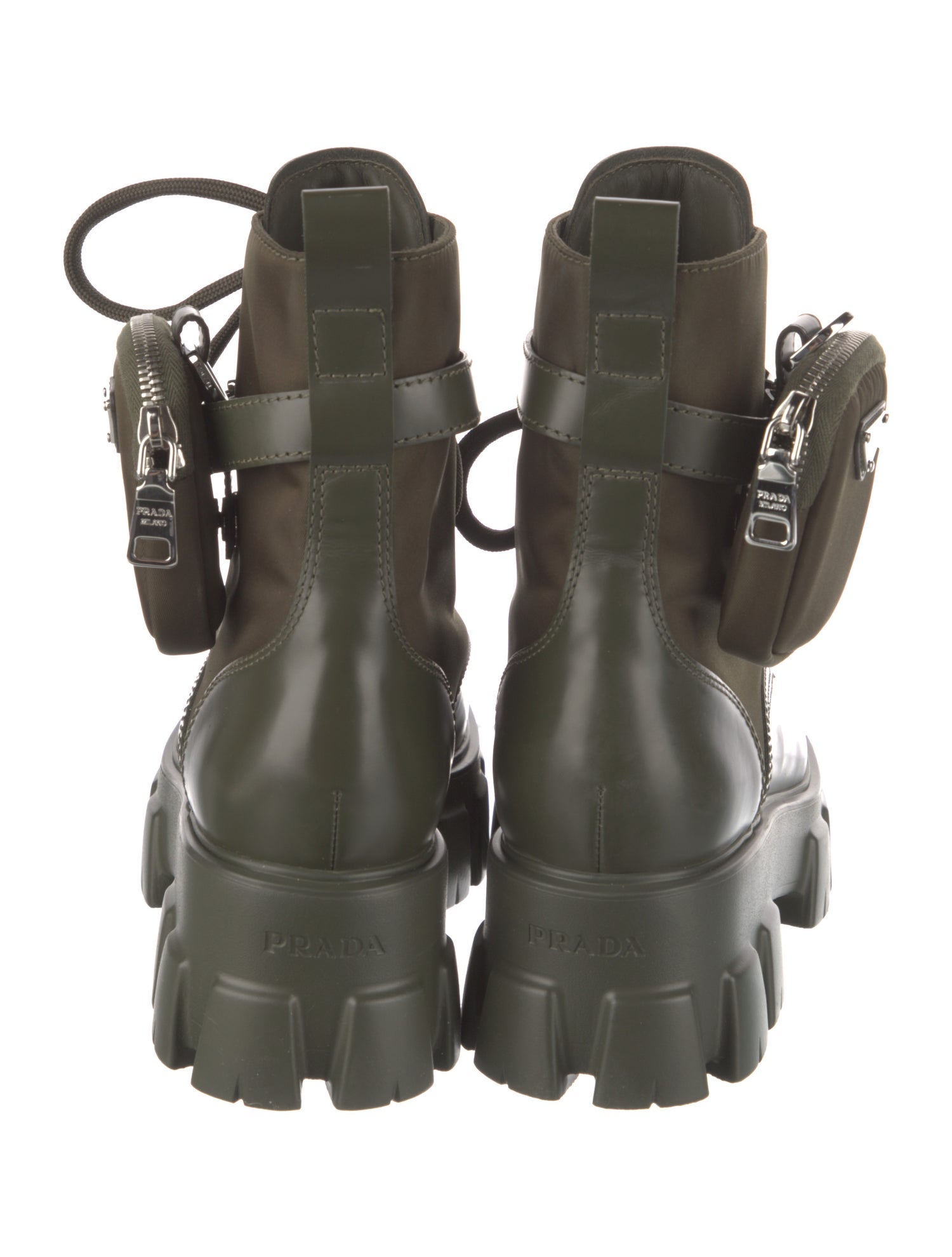 Prada Leather Combat Boots