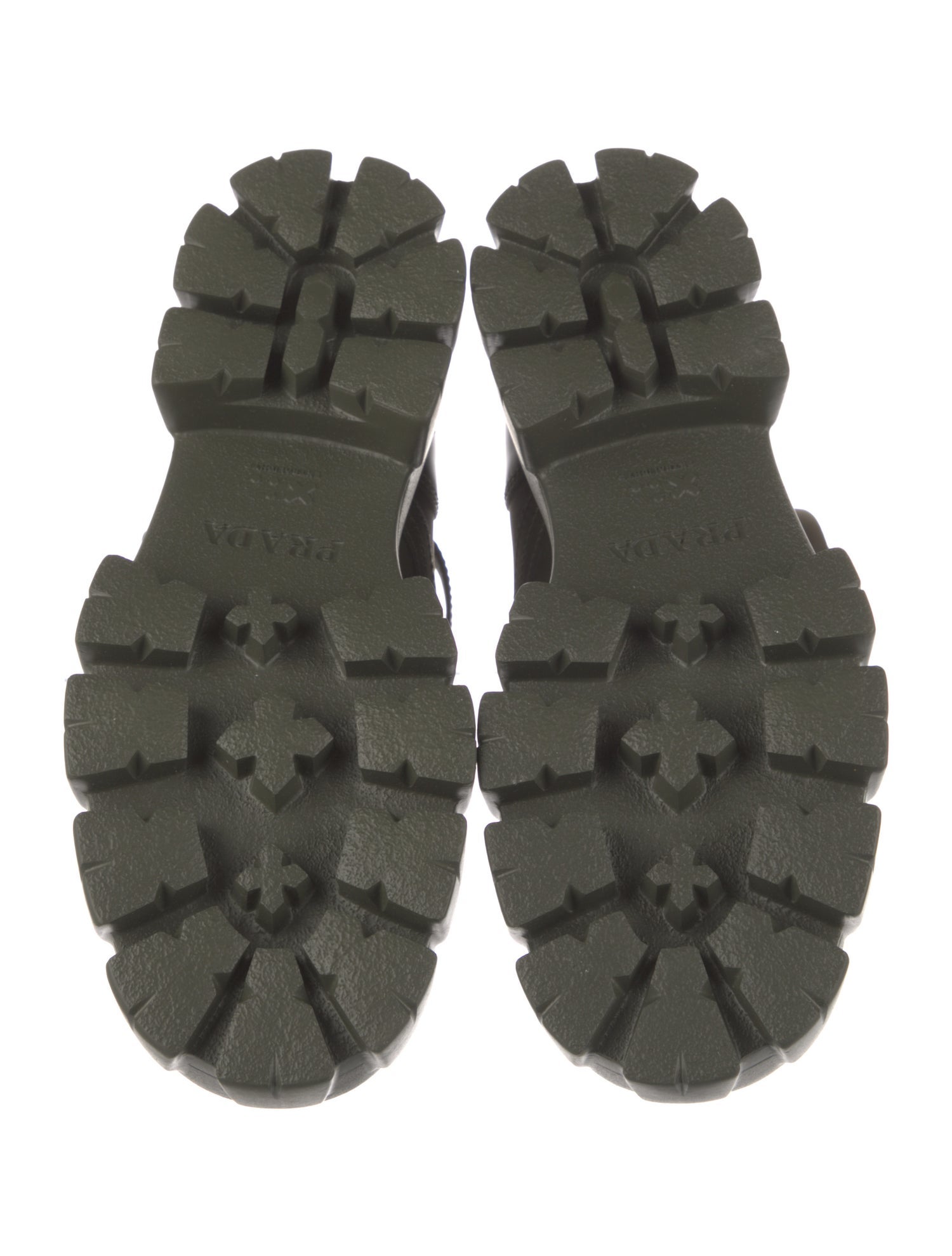 Prada Leather Combat Boots