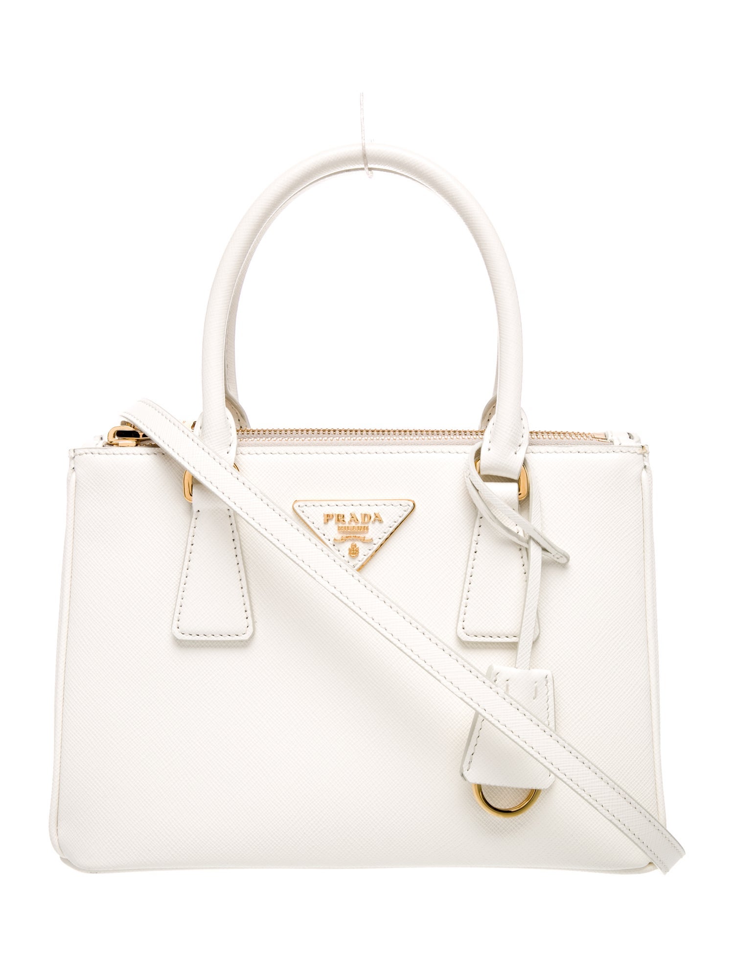 Prada Saffiano Lux Leather Galleria Double Zip Mini