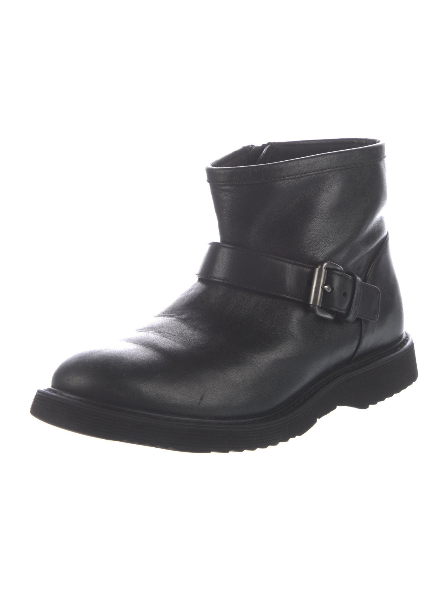 Prada Leather Moto Boots