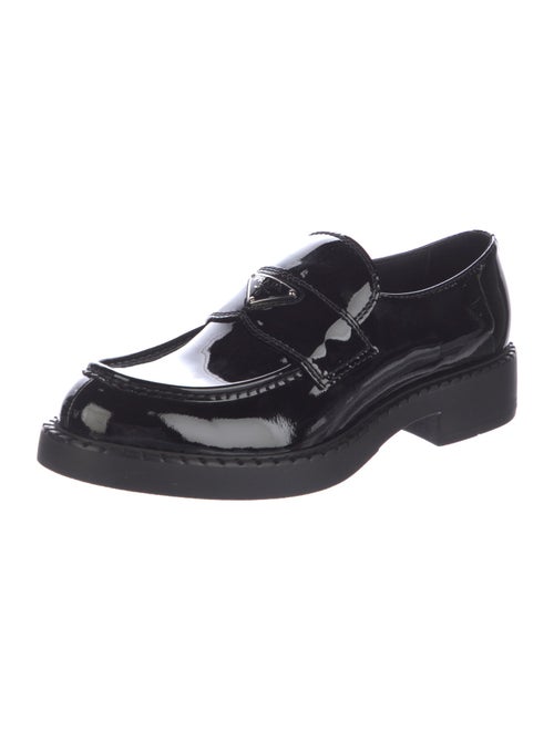 Prada Signature Logo Patent Leather Oxfords