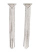 Prada Crystal Logo Symbole Chandelier Earrings