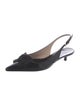 Prada Sport Leather Bow Accents Slingback Pumps