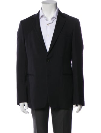 Prada Virgin Wool Embroidered Accent Blazer