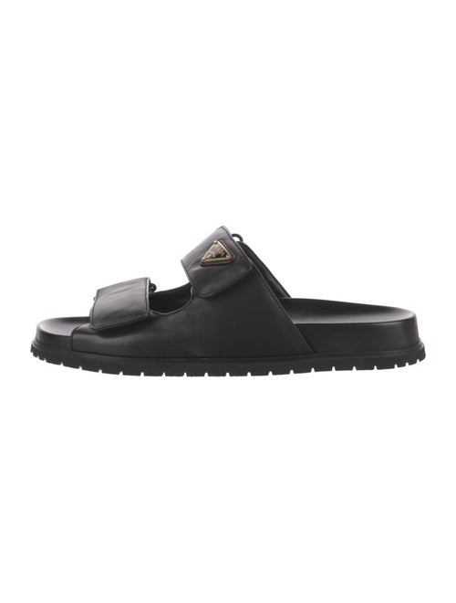 Prada Quilted Pattern Leather Slides w/ Tags