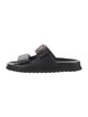Prada Quilted Pattern Leather Slides w/ Tags