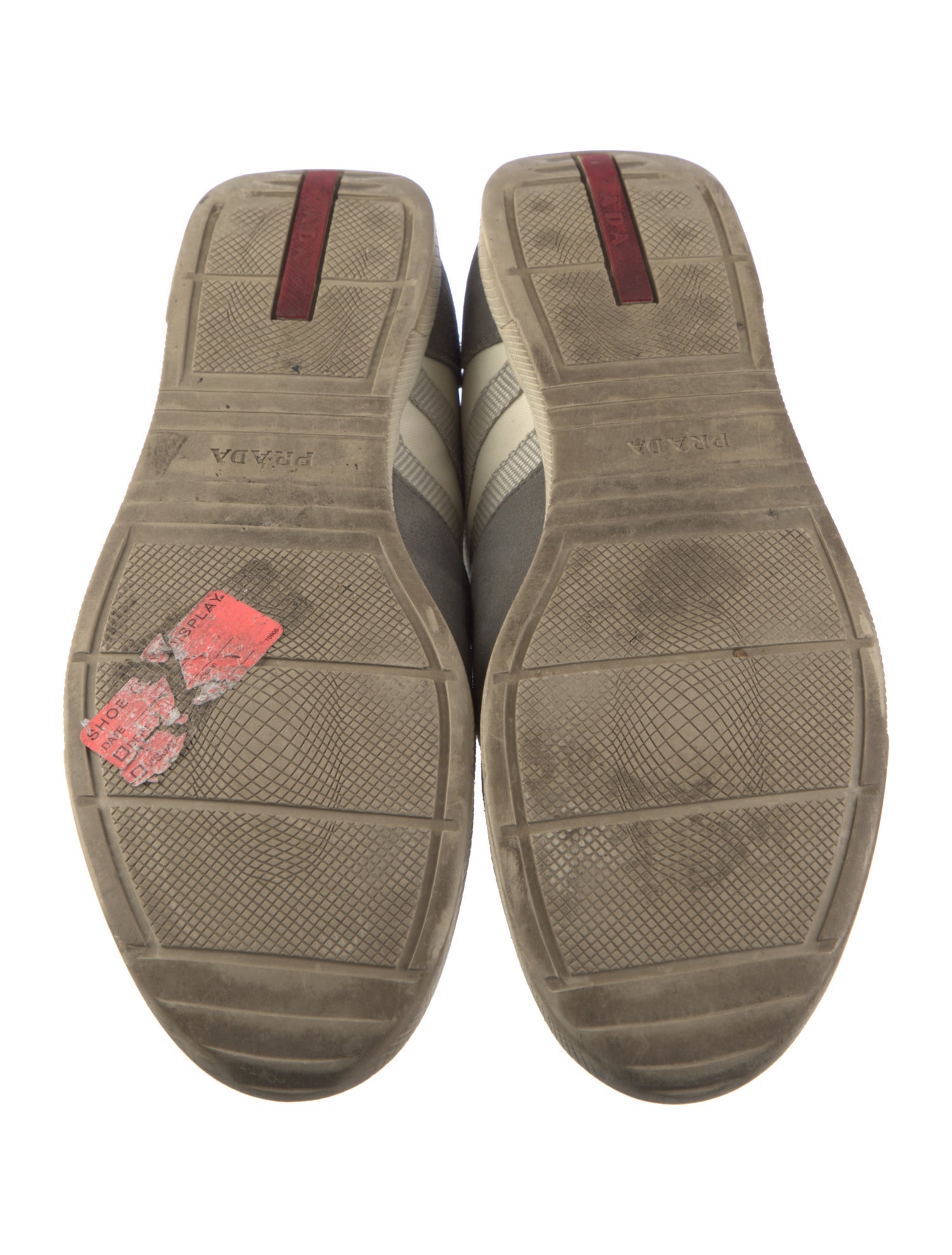 Prada Leather Colorblock Pattern Sneakers