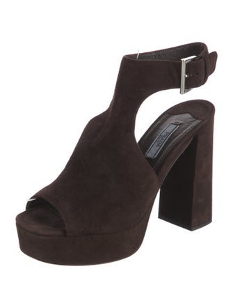 Prada Suede Slingback Sandals