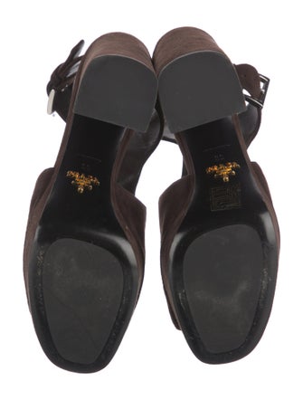 Prada Suede Slingback Sandals