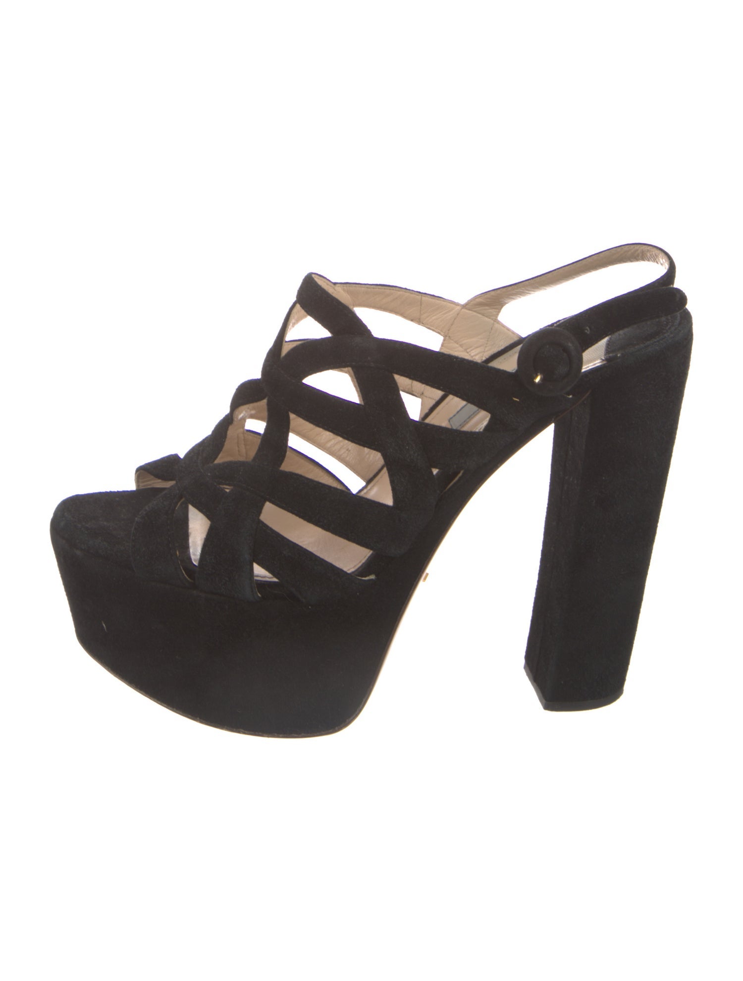 Prada Suede Slingback Sandals