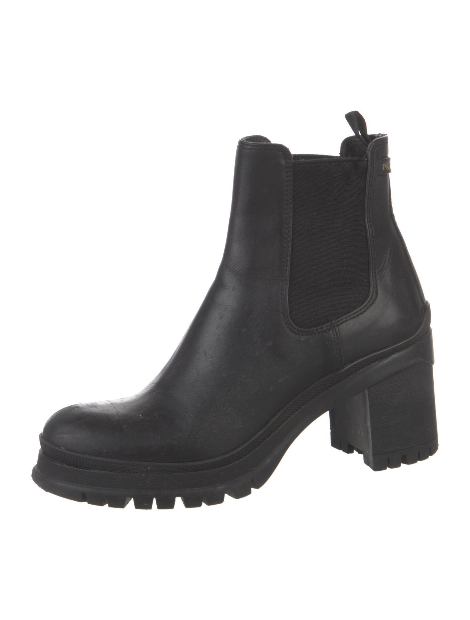 Prada Leather Chelsea Boots