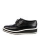 Prada Leather Eyelet Trim Oxfords