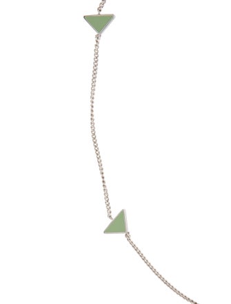 Prada Enamel Triangle Station Necklace