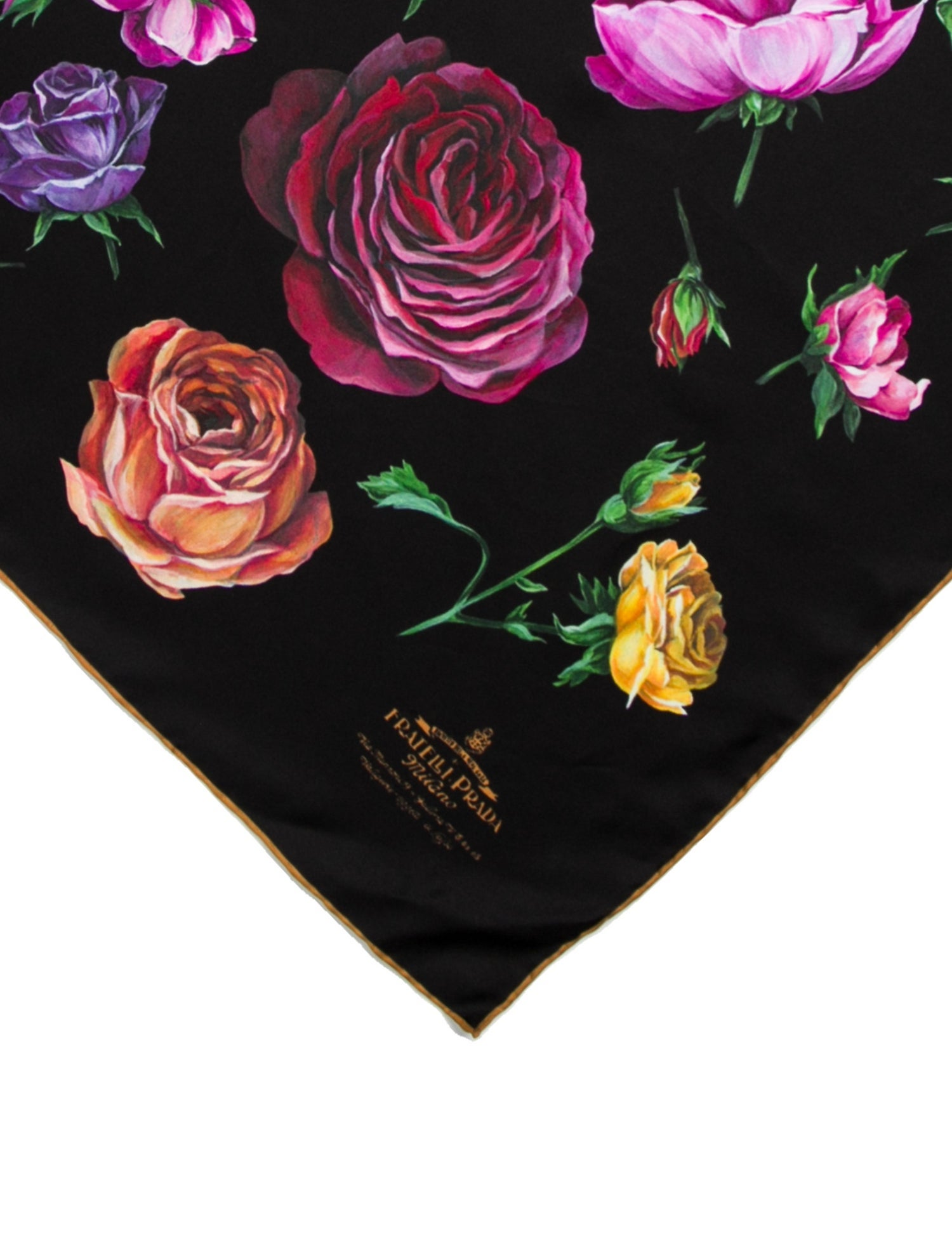 Prada Silk Floral Print Scarf w/ Tags
