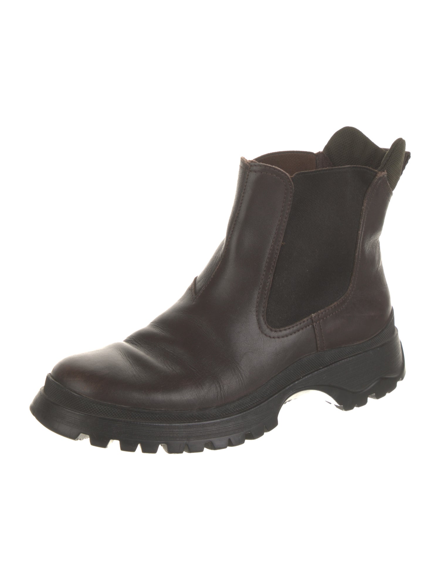 Prada Leather Chelsea Boots