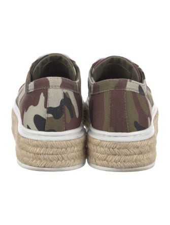 Prada Jute Camouflage Print Espadrille Sneakers