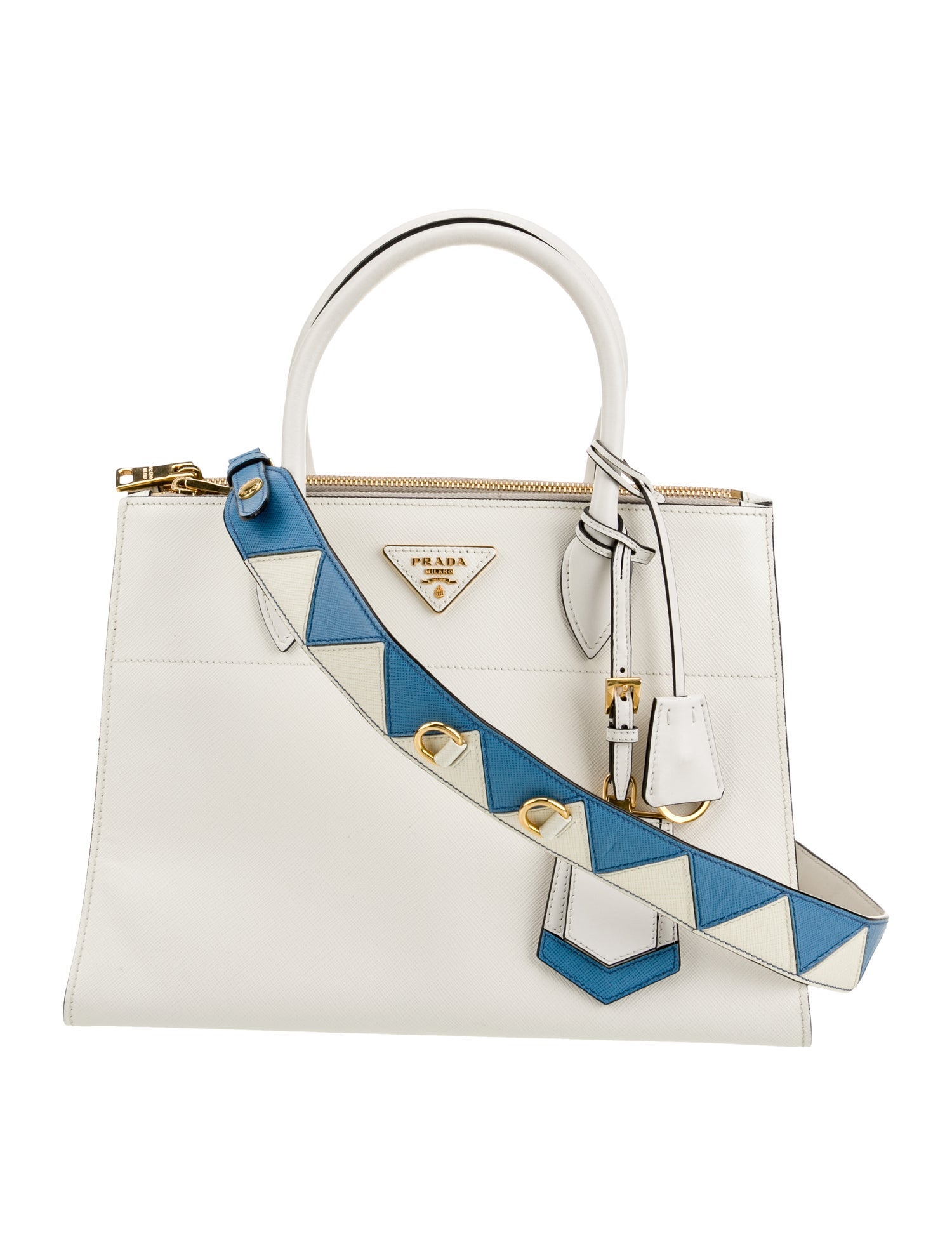 Prada Saffiano Lux Leather Galleria Double Zip