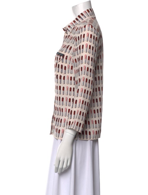 Prada 2018 Silk Button-Up Top