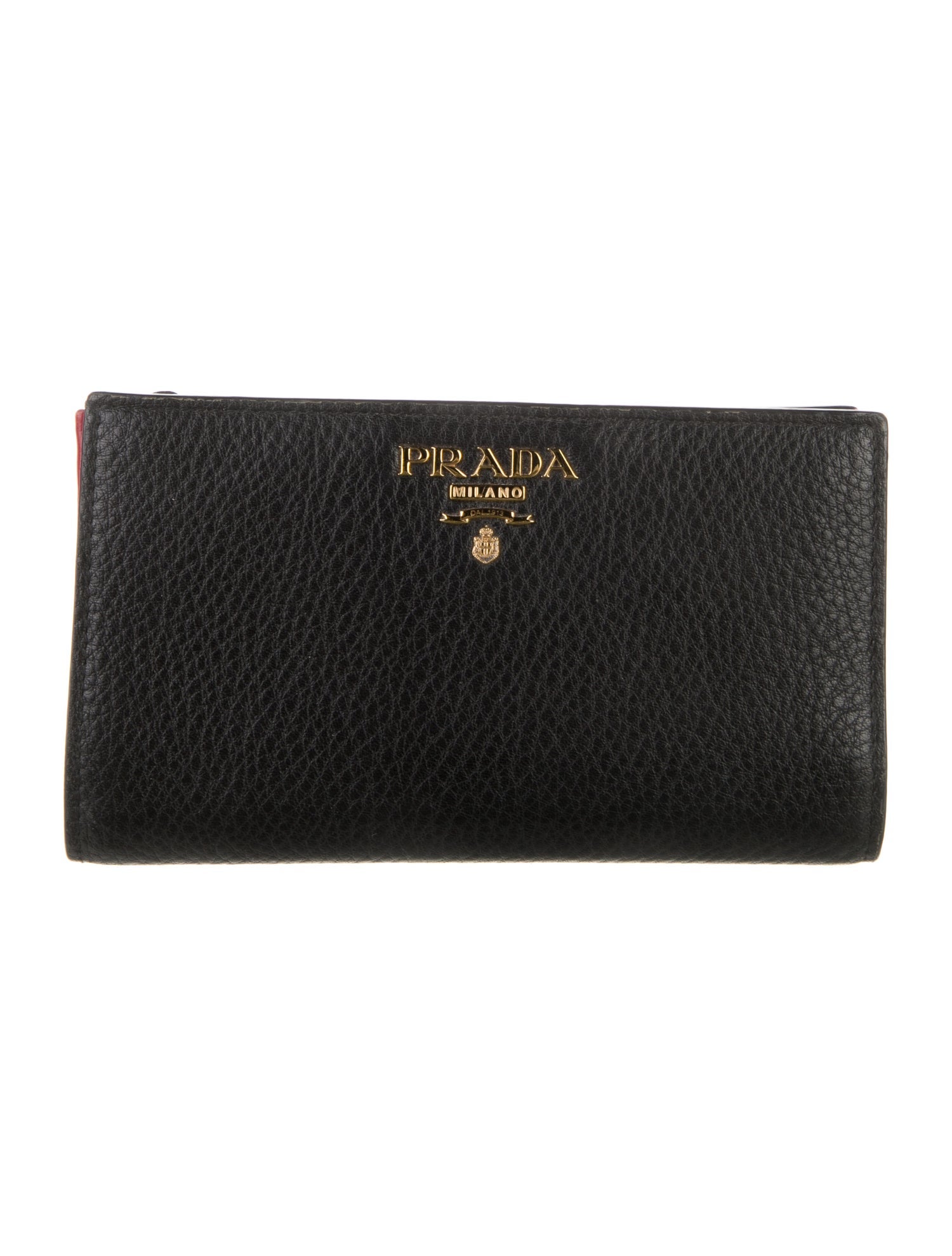 Prada Vitello Daino Leather Trifold Wallet