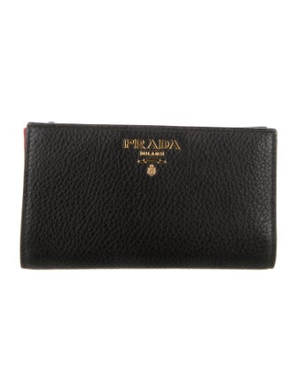 Prada Vitello Daino Leather Trifold Wallet