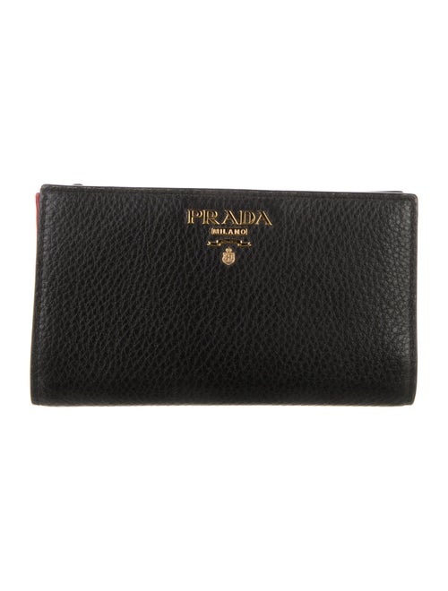 Prada Vitello Daino Leather Trifold Wallet