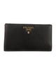 Prada Vitello Daino Leather Trifold Wallet