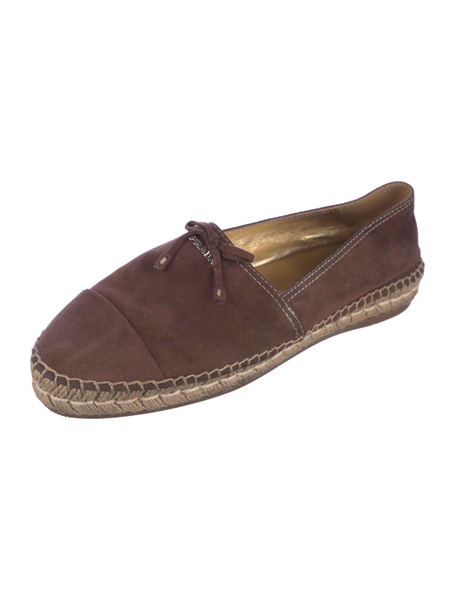 Prada Suede Bow Accents Espadrilles
