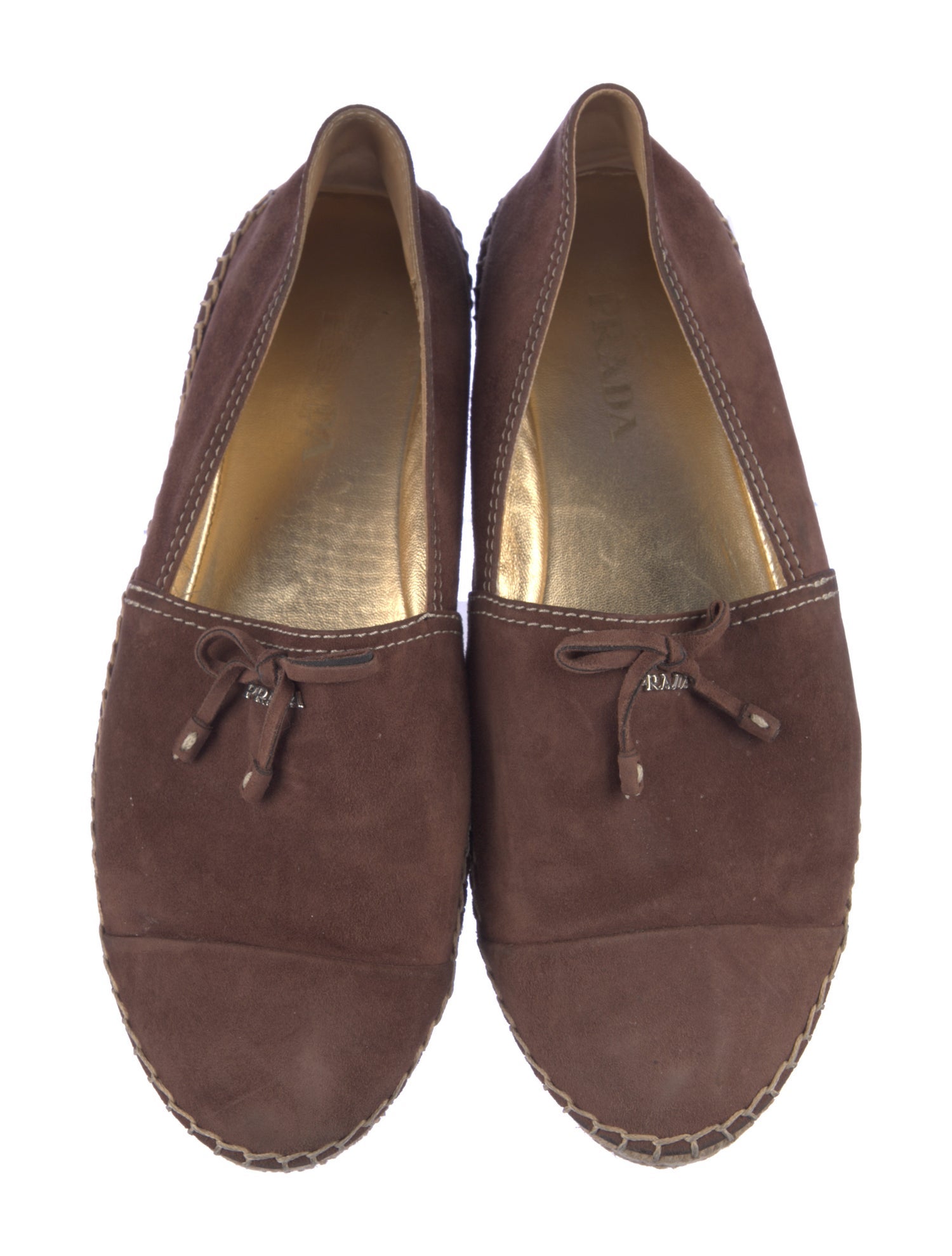 Prada Suede Bow Accents Espadrilles