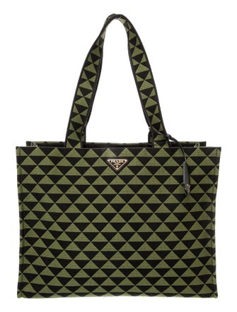 Prada Enameled Metal Triangle Symbole Large