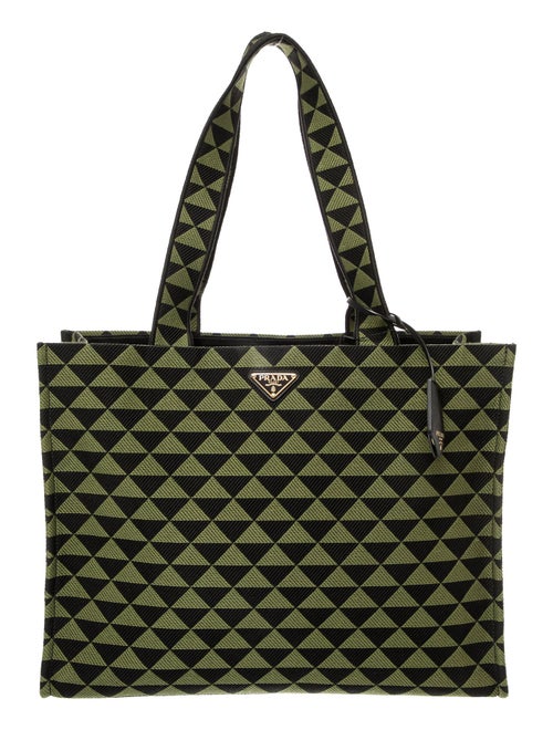 Prada Enameled Metal Triangle Symbole Large