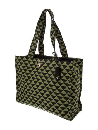 Prada Enameled Metal Triangle Symbole Large