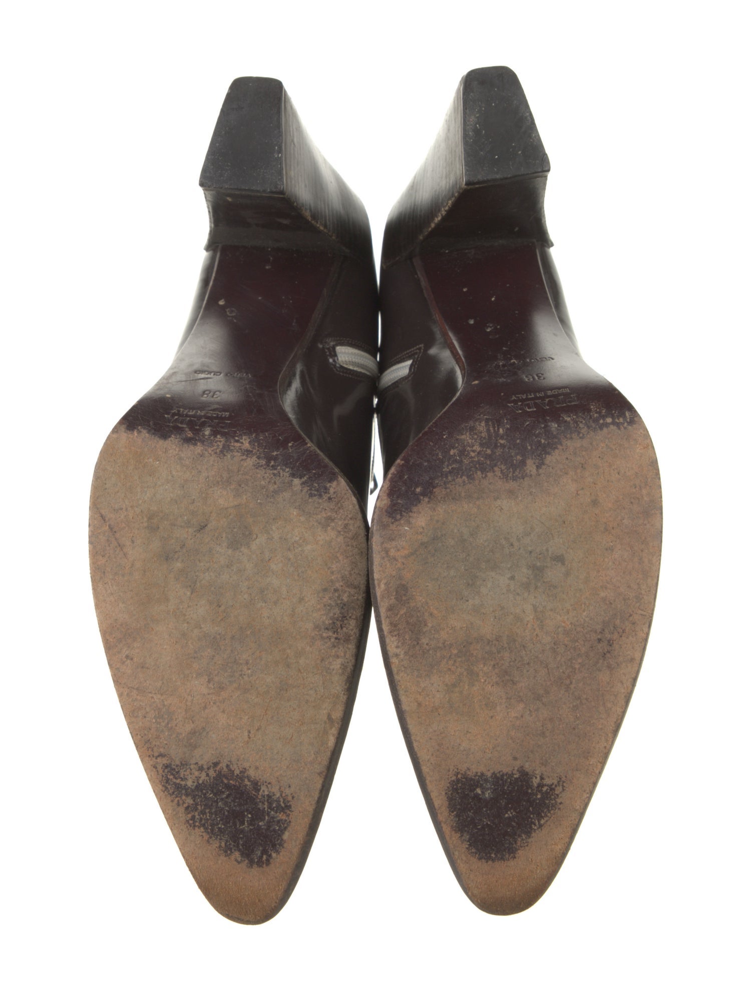 Prada Leather Colorblock Pattern Boots