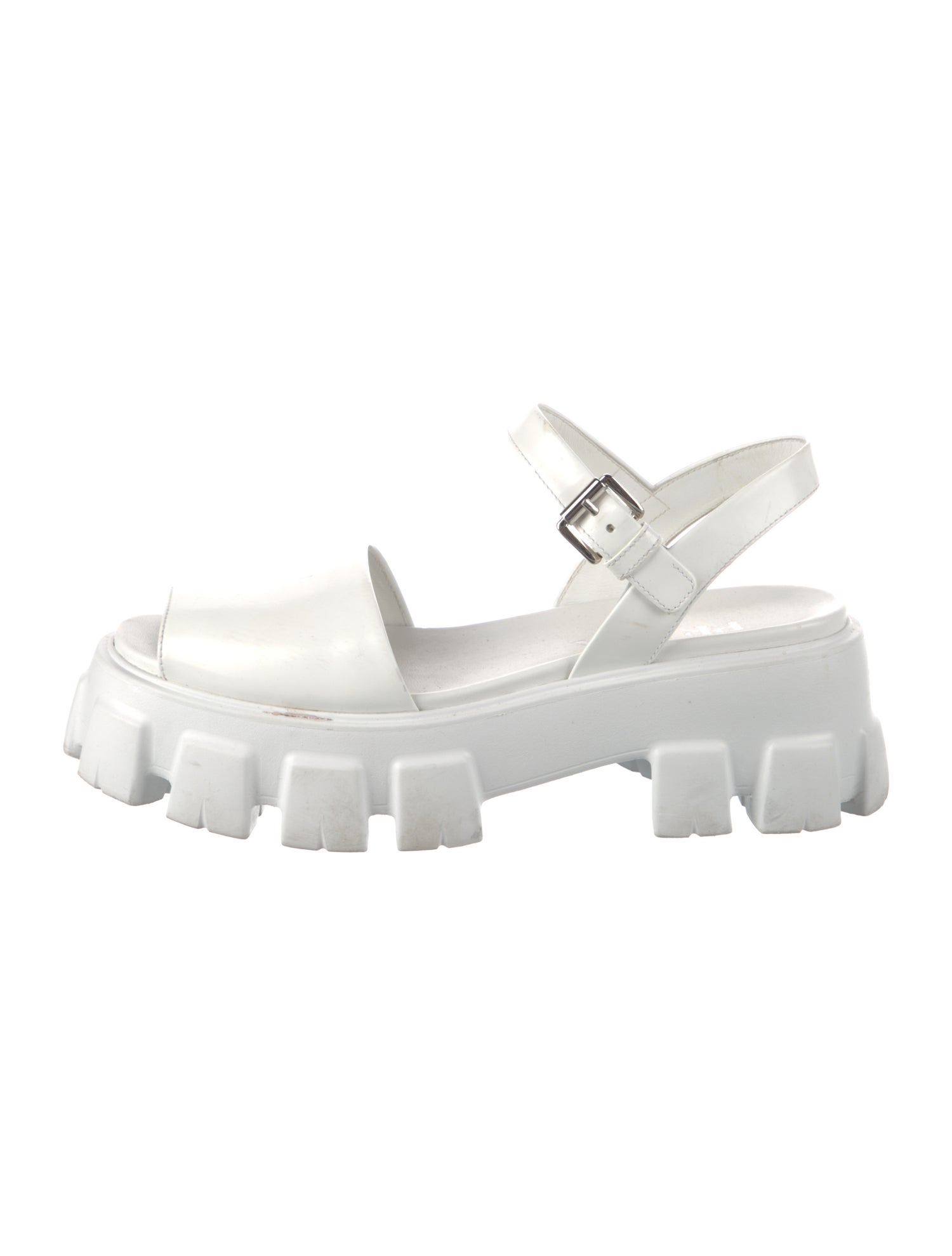 Prada Patent Leather Slingback Sandals