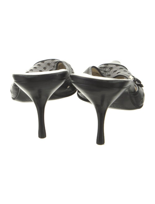 Prada Leather Lasercut Accents Mules