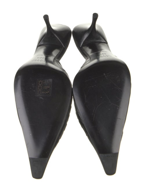 Prada Leather Lasercut Accents Mules