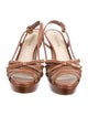 Prada Leather Bow Accents Slingback Sandals