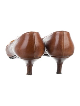 Prada Leather Bow Accents Pumps