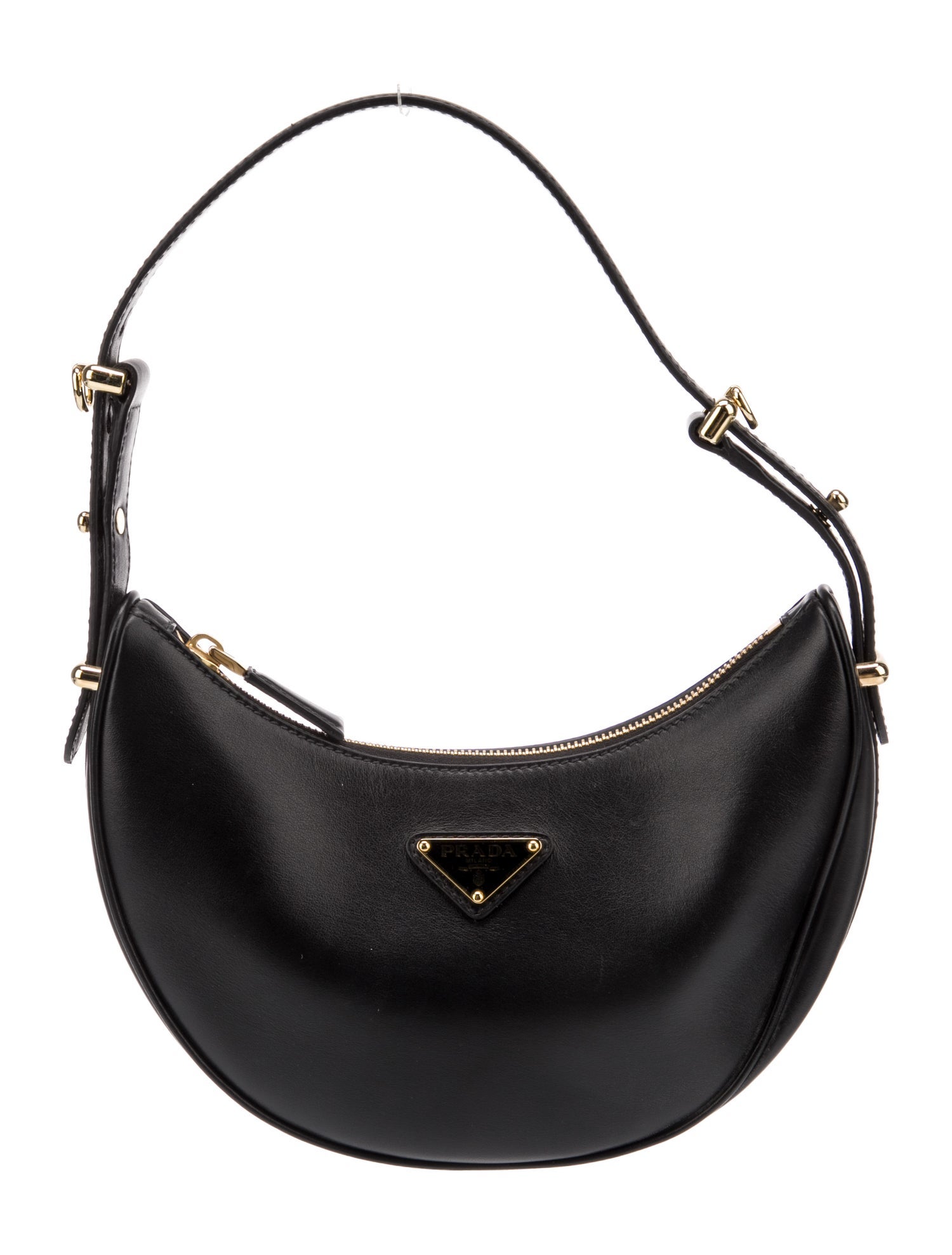 Prada Enameled Metal Triangle Arque Small