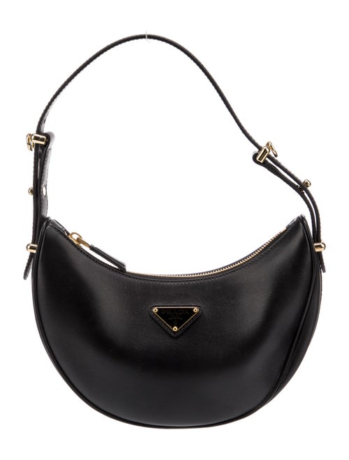 Prada Enameled Metal Triangle Arque Small