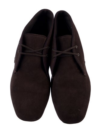 Prada Suede Lace-Up Boots