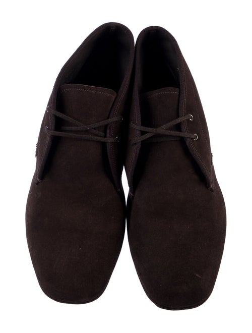 Prada Suede Lace-Up Boots