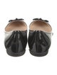 Prada Enameled Metal Triangle Patent Leather Ballet Flats