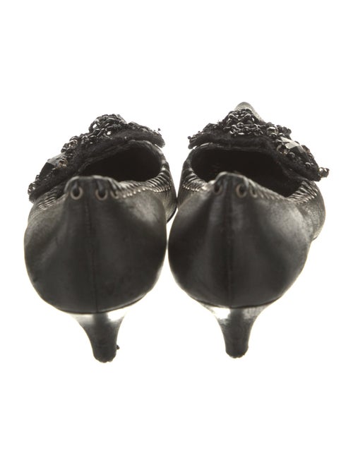 Prada Leather Whipstitch Trim Pumps