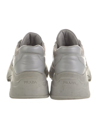 Prada Leather Mesh Accents Chunky Sneakers