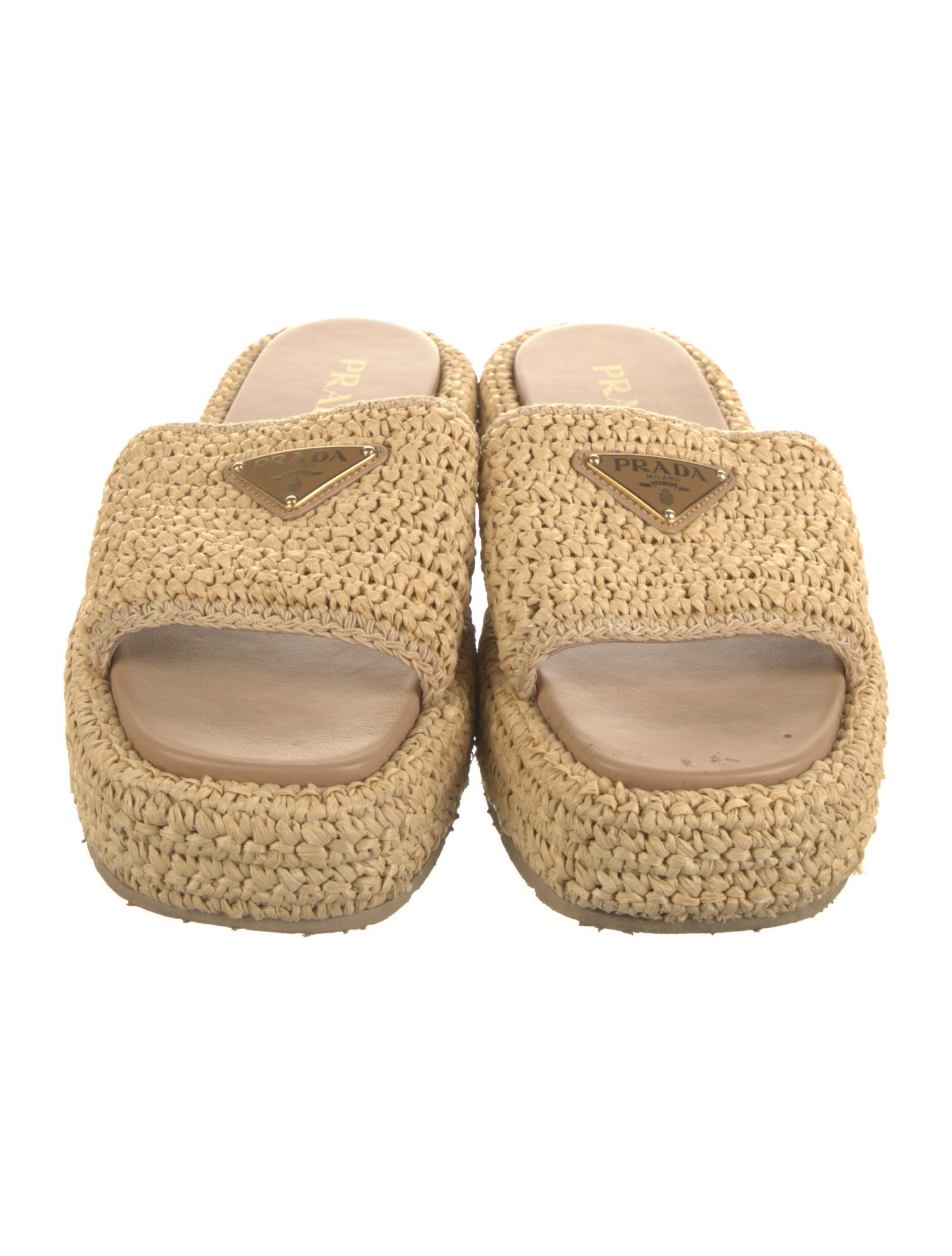 Prada Straw Espadrilles