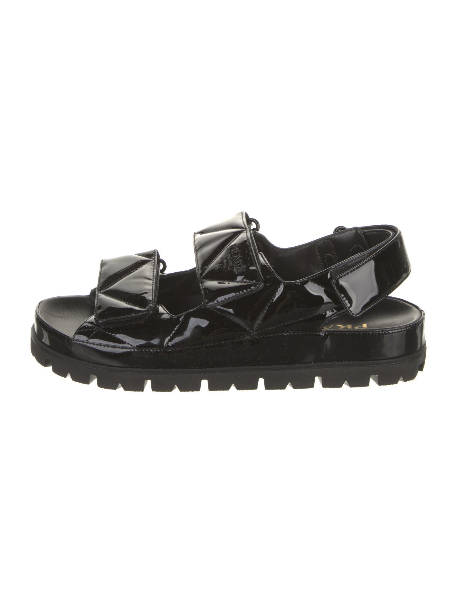 Prada Patent Leather Slingback Sandals