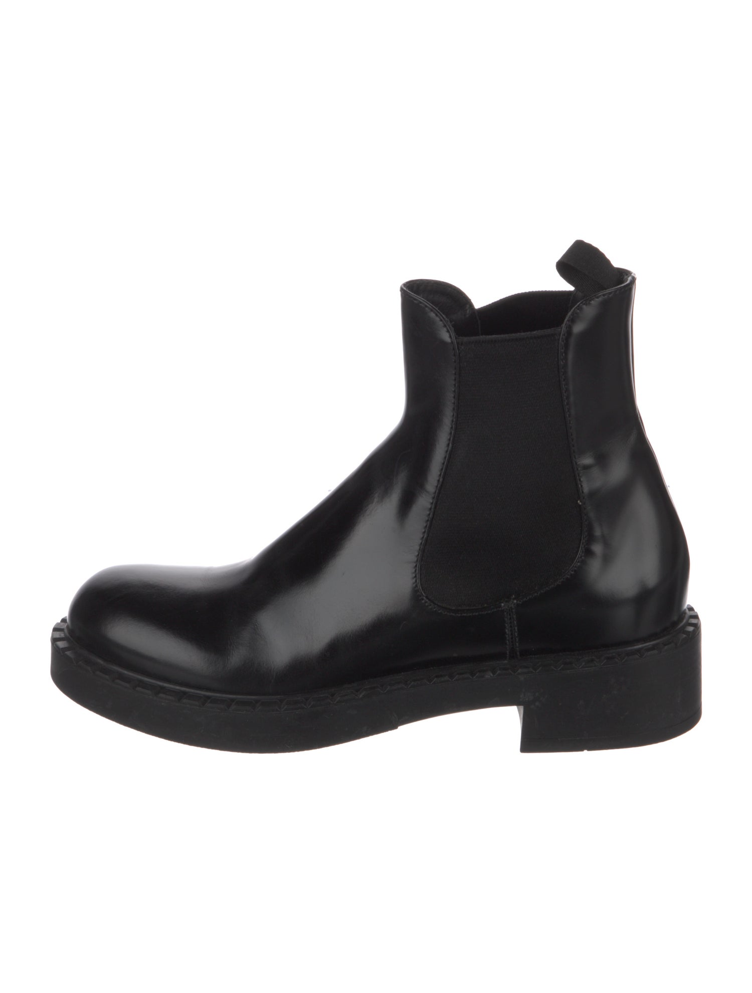 Prada Leather Chelsea Boots